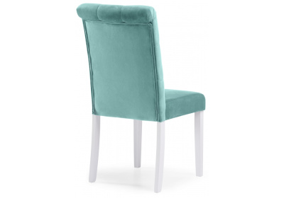 Стул деревянный Amelia white / fabric tiffany фото Стул деревянный Amelia white / fabric tiffany. Фото №4