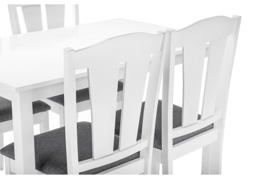 Обеденная группа Mali (стол и 4 стула) white / grey. Фото №7