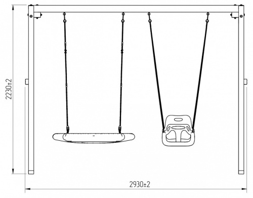 Качели детские Р911-16, коричневый. Фото №9
