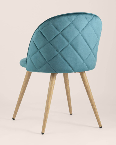 Стул Лион велюр с ромбами аквамарин. Фото №6