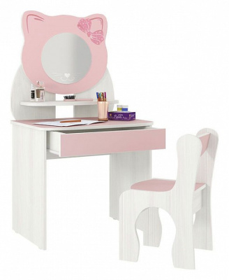 Набор детский Котенок, (600х370х1120) белый рамух/розовый. Фото