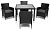 Обеденный сет (стол+4стула) (mod. 210036) (Чёрный)