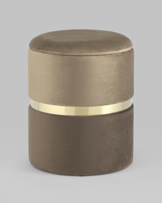 Пуф Кэрри с ящиком велюр коричневый. Фото №3